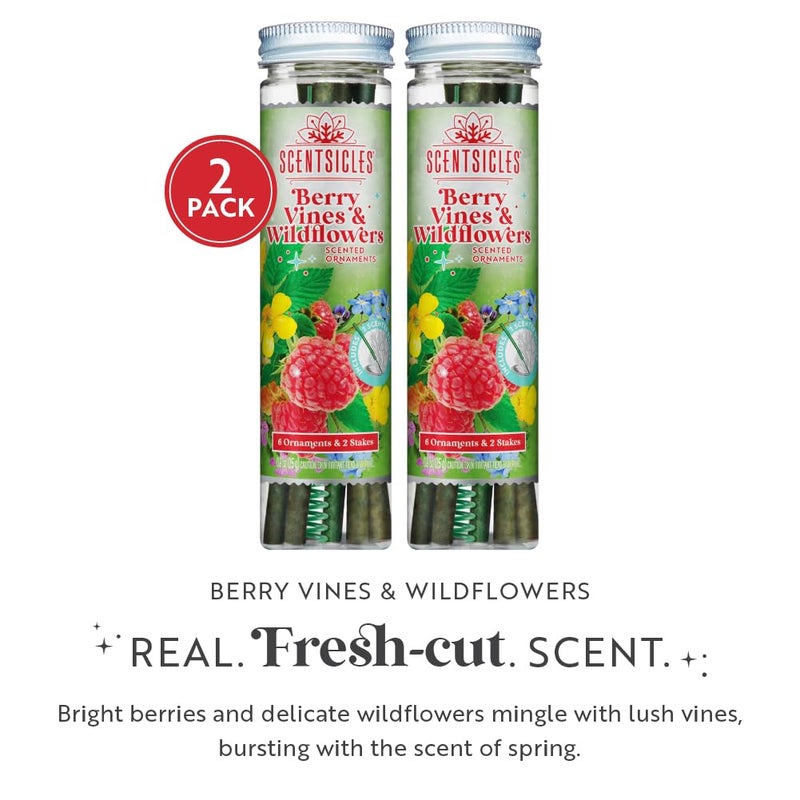 Scentsicles Berry Vines & Wildflowers Scented Sticks with 2 Scenter Stakes - 2 Bottles (12 Sticks Total) - Image 5